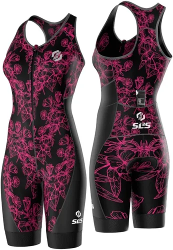 Miniatura 14 de SLS3 Trajes de triatlón para mujer - Traje de triatlón de una pieza para mujer - Traje de triatlón profesional para mujer - Trisuit premium, SKY rosa