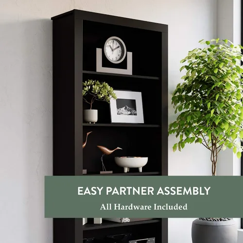 Miniatura 5 de Edenbrook Sumac - Estantería organizadora de 5 estantes para muebles de dormitorio u oficina en casa, estantería blanca de 12.8 pulgadas