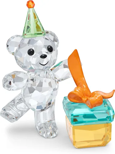 Miniatura 6 de SWAROVSKI Kris Bears Forget Me Not, cristal transparente de Swarovski con detalles azules y amarillos, parte de la colección Swarovski Kris Bears