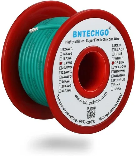 Miniatura 13 de BNTECHGO Carrete de alambre de silicona de calibre 16, rojo de 25 pies y negro, 25 pies, 2 cables separados, alambre de cobre estañado flexible
