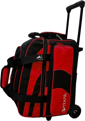Miniatura 16 de Pyramid Bolsa de Bolos Deluxe de Doble Rodillo para 2 Bolas con Gran Compartimento Separado para Zapatos (Hasta 2 Pares de Zapatos) y Bolsillos