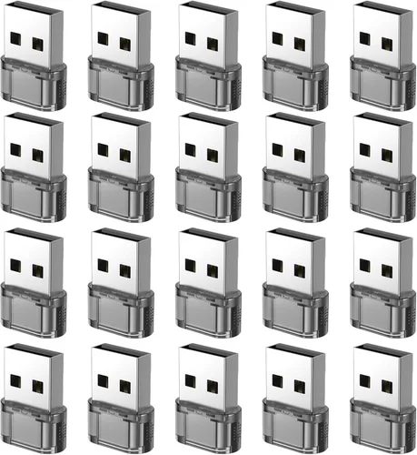 Miniatura 9 de Adaptador USB-A a USB-C paquete de 5 unidades, convertidor cargador USBC hembra a A macho, convertidor USB a USBC para iPhone 15 Plus Pro Max/Apple