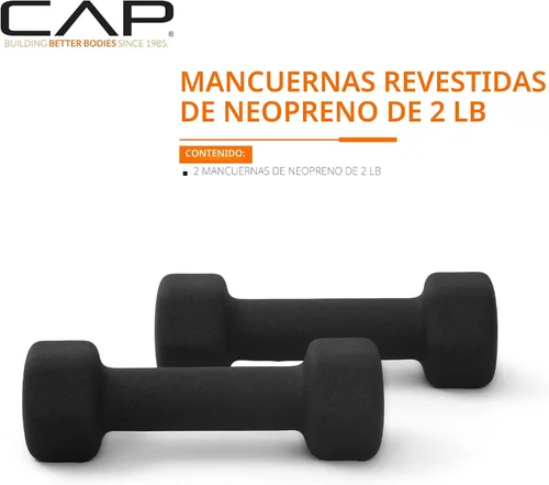 Miniatura 2 de CAP Barbell Neoprene Dumbbell Weights Pairs & Sets Black