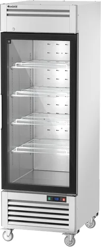 Miniatura 9 de Coolski Refrigerador comercial de puerta de vidrio de 1 puerta, comercializador de pantalla de acero inoxidable con luz LED para uso comercial