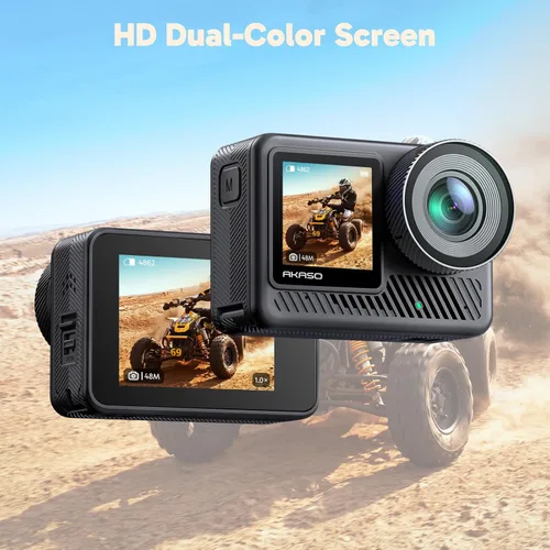 Miniatura 3 de AKASO Brave 8 Lite 4K60 Cámara de acción - Cámara submarina impermeable de 33 pies, foto de 48 MP, video Ultra HD, HDR, pantalla táctil, WiFi 5G