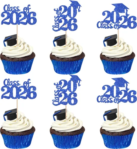 Miniatura 8 de 1 pieza de decoración para pastel de clase 2025 con purpurina, tapa de graduación 2025, decoración de pastel de felicitaciones para 2025, decoración