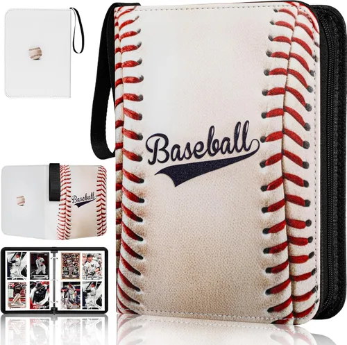 RONMONG Carpeta de tarjetas de béisbol, álbum de intercambio de tarjetas deportivas 2024-2025 con fundas, protectores de almacenamiento y exhibición