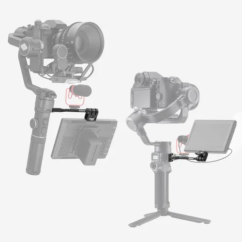 Miniatura 8 de NEEWER Soporte de monitor de campo ajustable, soporte giratorio de 360° para monitor de cámara con rosca de 1/4 pulgadas, compatible con cardanes