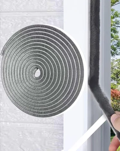 Burlete para puerta y ventana, 33 pies, autoadhesivo, para puertas correderas y marcos de puertas, 0.35 pulgadas de ancho x 0.2 pulgadas de grosor