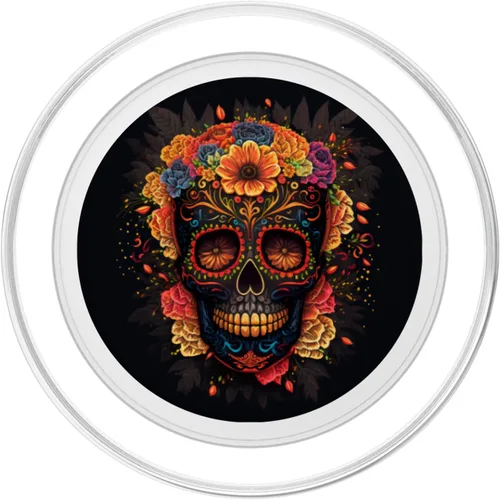 Miniatura 2 de Sugar Skull Floral, Día de los Muertos, Sugarskull PopSockets MagSafe PopGrip para iPhone