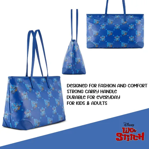 Miniatura 2 de Disney Lilo and Stitch - Bolso de mano para niñas, niños, adolescentes y adultos, de piel sintética de puntada, bolso de mano para cosplay con bolsa