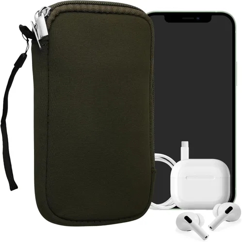 Miniatura 83 de kwmobile Funda universal para teléfono tamaño XS - 3,5/4 pulgadas - Funda de neopreno para teléfono inteligente con cremallera - Funda impermeable
