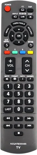 N2QAYB000485 Reemplazo remoto para Panasonic TV TC-L37U22 TC-L37X2 TC-L42D2 TC-L42U22 TC-L42U25 TC-P42C2 TC-P42S2 TC-P42U2 TC-P46C2C2 TC-P4 6S2