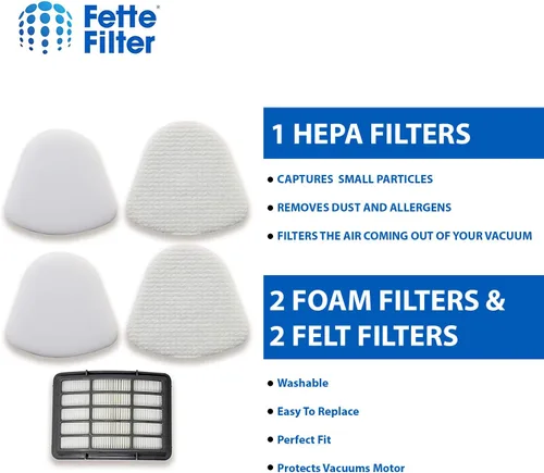 Miniatura 3 de Fette Filter Filtros para Shark Vacuum Navigator Lift-away ZU503AMZ, NV350, NV351, NV352, NV355, NV356E, NV357, NV360, NV370, NV391, UV440, UV490