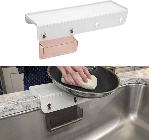 Miniatura 15 de SiliSink XL Protector de borde de silicona para fregadero de cocina, se adapta a 3.75 a 4 pulgadas de ancho, el protector de piedra original