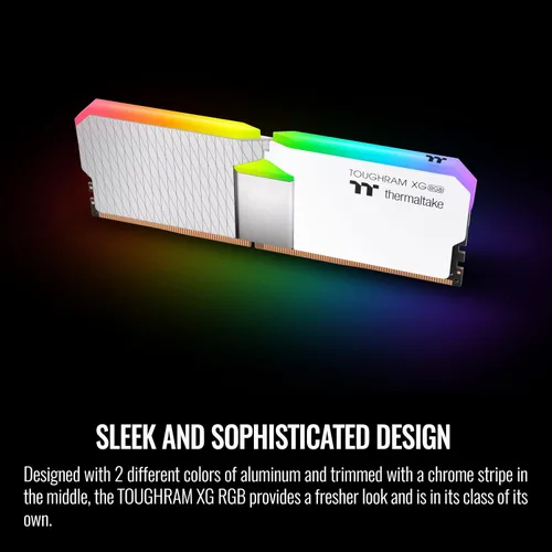 Miniatura 4 de Thermaltake TOUGHRAM XG RGB Blanco DDR4 3600MHz 64GB C18 (32GB x 2) 16.8 millones de colores RGB Alexa/Razer Chroma/5V Tarjeta madre Sincable RGB
