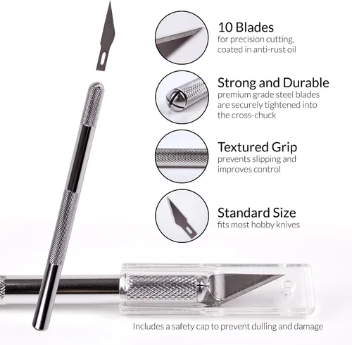 Miniatura 4 de WA Portman - Alfombrillas de corte autorreparables de 9 x 12 pulgadas para manualidades, tapete de corte de tela con cuchillo de precisión