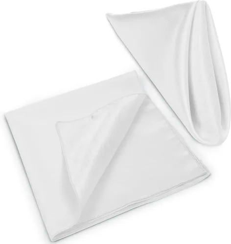 Miniatura 8 de Ultimate Textile -1 docena - Reversible Shantung Satin - Majestic - Servilletas de tela Majestic de 17 x 17 pulgadas, color blanco