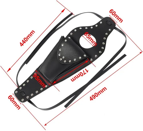 Miniatura 2 de Bolsa de tanque de gasolina para motocicleta, bolsa de depósito de combustible de piel sintética, bolsa central para consola de salpicadero, bolsa