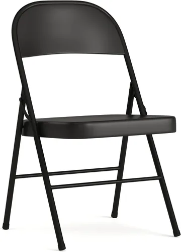 Miniatura 20 de Flash Furniture Paquete de 4 sillas plegables de metal gris con doble refuerzo de la serie HERCULES