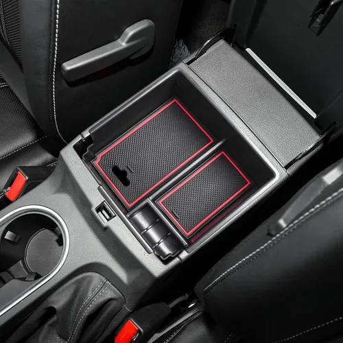 Miniatura 7 de Organizador Compatible con Consola Central de Ford Ranger 2019 2020 2021 2022 2023 XL XLT Lariat, Divisor de Reposabrazos, Bandeja de Almacenamiento