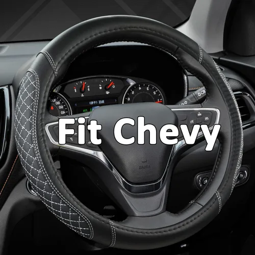 Miniatura 15 de West Llama Funda personalizada para volante de automóvil para Chevy de 14.5 a 15 pulgadas, cubierta de volante para Chevrolet
