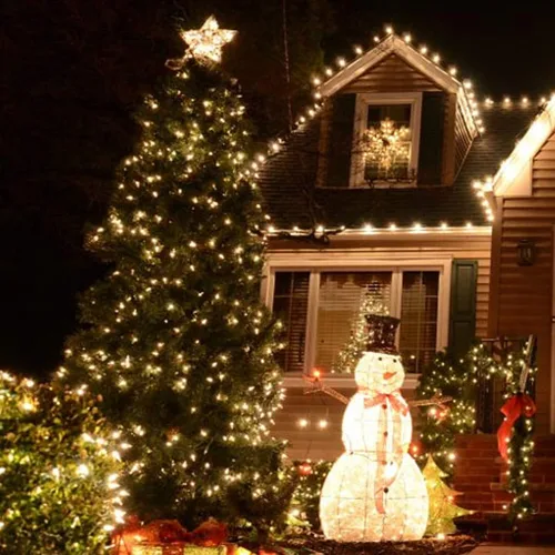 Miniatura 2 de FUNPENY - Mini guirnaldas de luces LED de Navidad operadas a batería, 2 paquetes, total 100 LED, 32 pies, 8 modos de luces de hadas impermeables