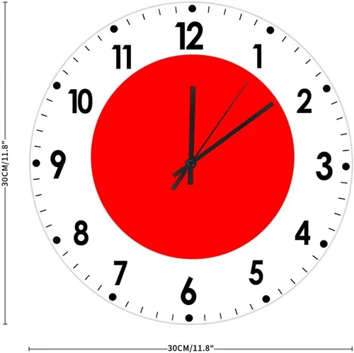 Miniatura 462 de Cheyan Reloj de pared con bandera de Canadá de 12 pulgadas, silencioso, sin tictac, de PVC, funciona con pilas, reloj redondo decorativo, regalo