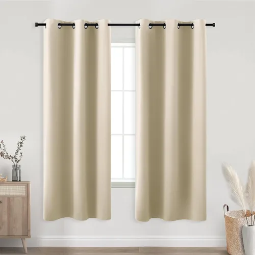 Miniatura 101 de Cortinas opacas de 72 pulgadas extra anchas para dormitorio, puerta corrediza de vidrio y patio, 2 paneles con ojales para oscurecer ventana grande