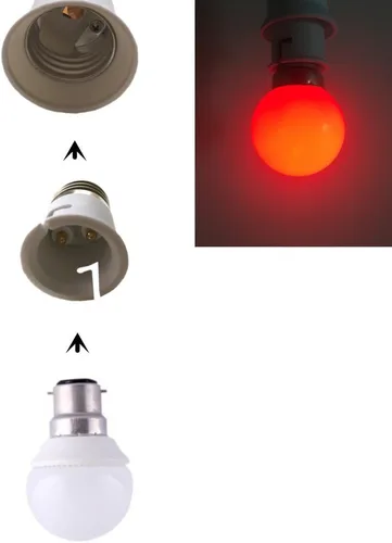 Miniatura 4 de 10 unids soporte de bombilla E27 a B22 adaptador convertidor utilizado para menos de 60W lámpara LED