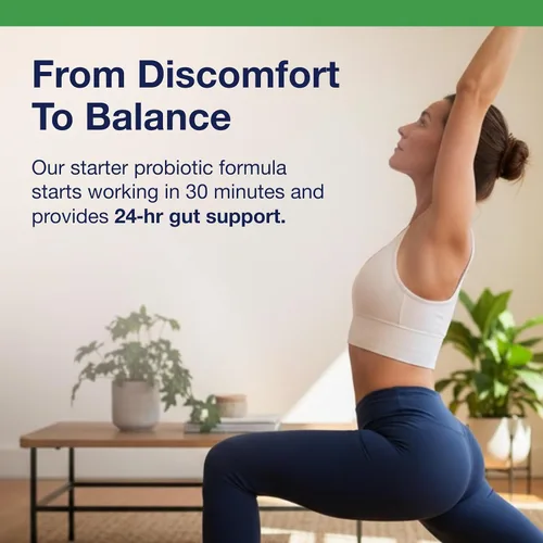 Miniatura 5 de Metagenics UltraFlora Balance Probiotic - Suplemento diario de salud intestinal estable para apoyo digestivo e inmunológico* - Sin OMG y sin gluten