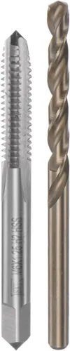 Miniatura 16 de uxcell Juego de grifos y brocas, M12 x 1.25 H2 rectos, fresadora de roscas para máquina de flauta recta, 0.413 in de acero cobalto M35 de alta