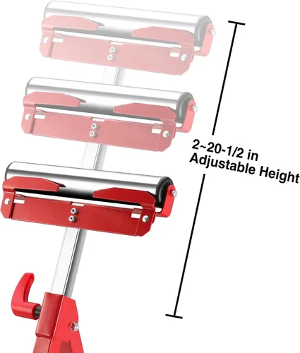 Miniatura 4 de WORKPRO Soporte de Rodillo Plegable con Altura Ajustable, Servicio Pesado con Capacidad de Carga de 250 LB, Salida para Carpintería