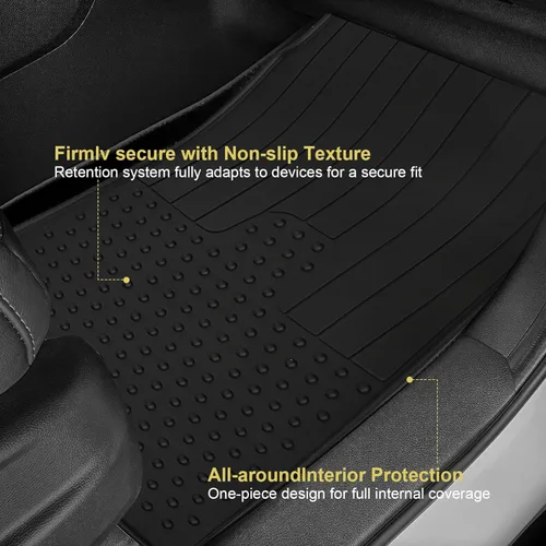 Miniatura 4 de Tapetes para el piso del auto a medida para Mini Cooper Countryman F60 2017-2024, de goma negra, protección para todo tipo de clima, revestimiento