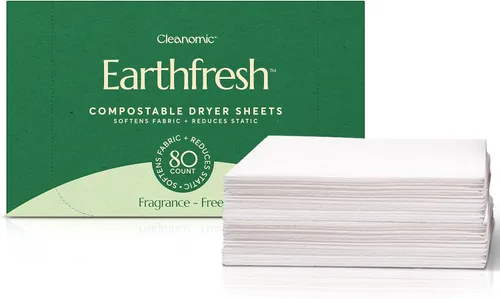Cleanomic Earthfresh - Suavizante de tela para secadora, suaviza y elimina la adherencia estática, suavizante vegano con aceites esenciales sin