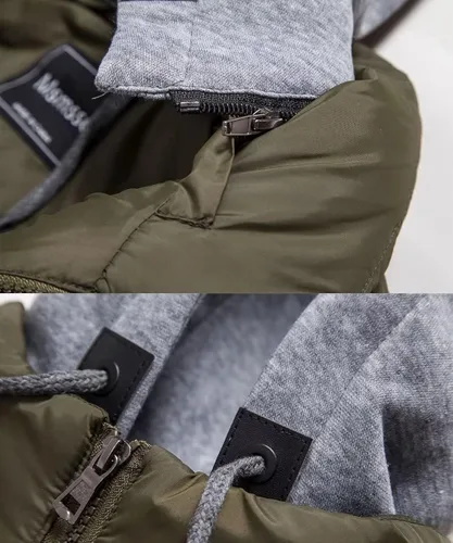 Miniatura 7 de Msmsse Chalecos de invierno para hombre ropa de abrigo extraíble con capucha