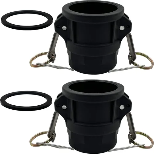 Miniatura 8 de 2 piezas de accesorios Camlock de plástico de polietileno C-200 de 2 pulgadas, tipo C, acoplamientos estándar de bloqueo de leva, accesorios