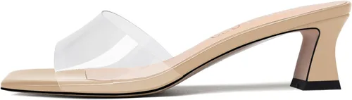 Miniatura 2 de MODENCOCO Sandalias de tacón bajo grueso y grueso para mujer, con puntera abierta, de 2 pulgadas
