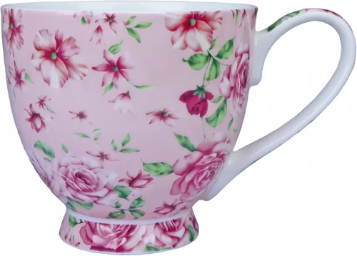 Miniatura 17 de Tazas de café de porcelana de hueso de 16oz para mujeres Tazas Flora Tazas de café y té Novedades Tazas de café para regalar a mujeres, mamá, amigas