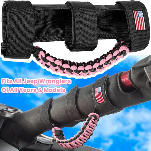 Miniatura 2 de 4 asas de agarre de barra antivuelco para Jeep Wrangler JK JKU JL JLU TJ YJ Sport Sahara Freedom Rubicon Unlimited Gladiator JT 1955-2023 UTV ATV