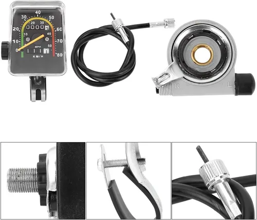 Miniatura 2 de VGEBY 1 Velocímetro, Cuentakilómetros de Cadencia Computadora Velocímetro Código Tabla Odómetro Mecánico