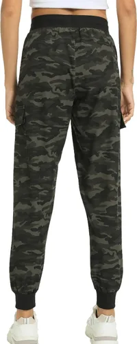 Miniatura 5 de Kcutteyg - Pantalones deportivos de cintura alta con bolsillos para mujer, pantalones deportivos suaves para descanso, correr y entrenamiento