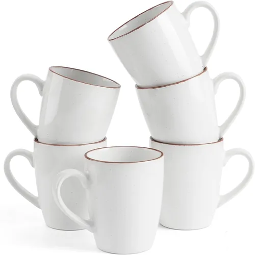 Miniatura 21 de famiware Venus - Tazas de café para 4, juego de tazas de 12 onzas, taza para beber con asa para café, té, cacao, leche, carbón