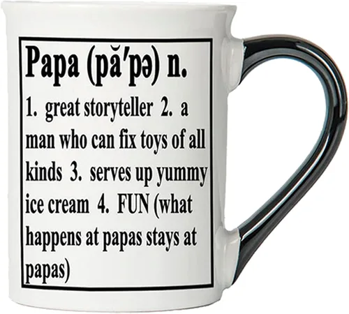 Cottage Creek Taza de café de cerámica para papá de 16 onzas para decoración de mesa de café y cocina, regalos únicos para hombres, abuelo