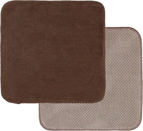 Miniatura 4 de Paño de limpieza de microfibra, paños de cocina marrones, 12 x 12 pulgadas, paquete de 8