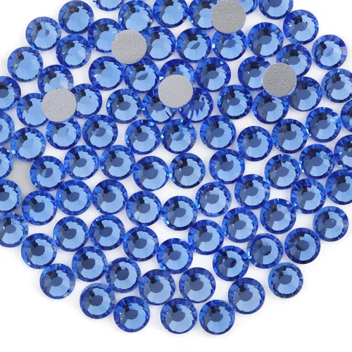Miniatura 11 de Beadsland 1440 diamantes de imitación de cristal con parte trasera plana, gemas redondas, ámbar, SS3, 0.047-0.055 in
