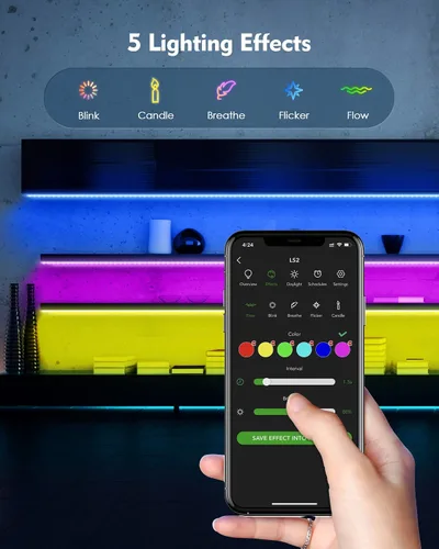 Miniatura 4 de VOCOlinc - Tira de luz LED que funciona con Homekit Alexa y el asistente de Google, no requiere Hub, 2.4 GHZ