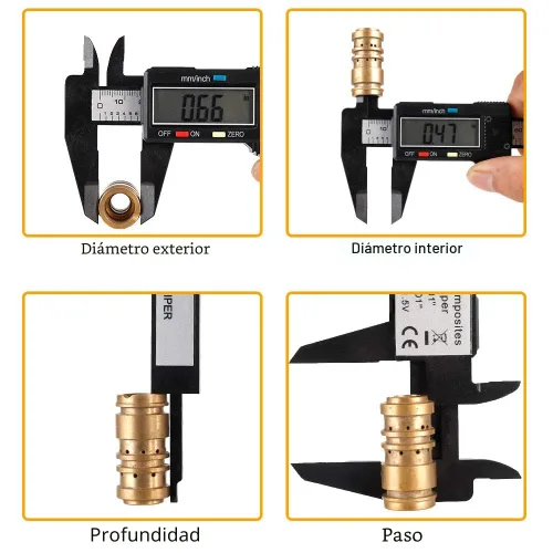 Miniatura 3 de Calibre digital, calibre Sangabery de 0 a 6 pulgadas con pantalla LCD grande, función de apagado automático, herramienta de medición de conversión