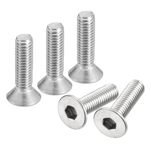 Miniatura 21 de Uxcell tornillos de cabeza avellanada plana #8-32x1-1/2, 10 unidades de tornillos de cabeza plana con rosca completa de acero inoxidable 304