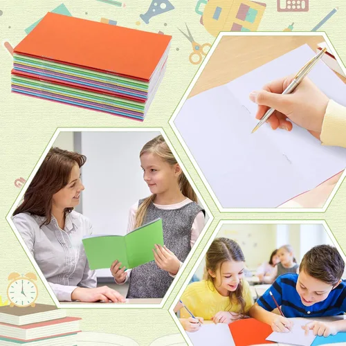 Miniatura 4 de Kosiz 100 Piezas Libros en Blanco Coloridos a Granel Libros en Blanco para que los Niños Escriban Historias Mini Cuadernos de Tapa Dura Cuadernos
